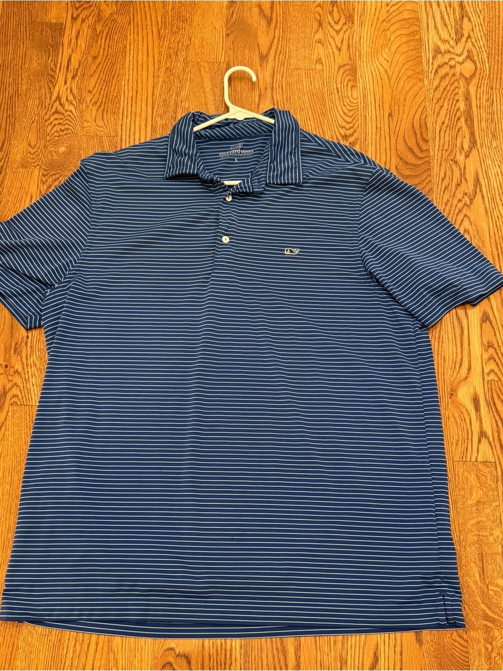Vineyard Vines Navy and White Striped Men’s Polo